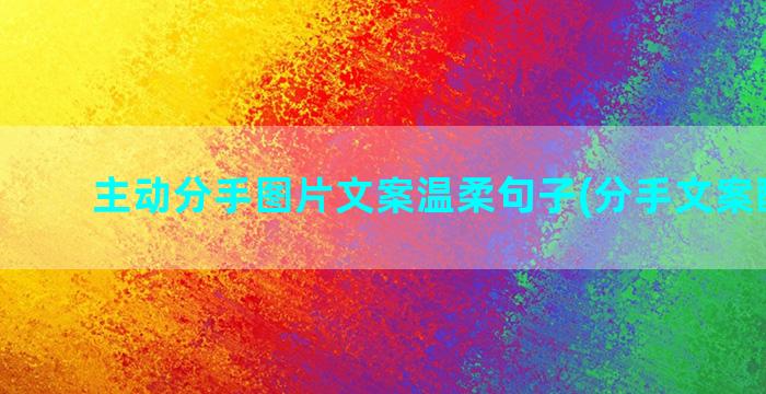 主动分手图片文案温柔句子(分手文案配图片)