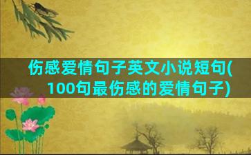 伤感爱情句子英文小说短句(100句最伤感的爱情句子)