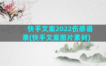 快手文案2022伤感语录(快手文案图片素材)