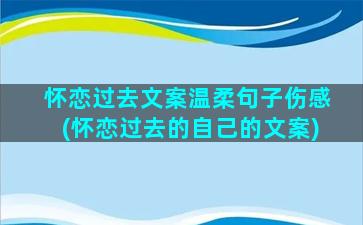 怀恋过去文案温柔句子伤感(怀恋过去的自己的文案)