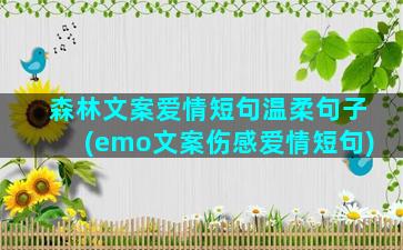 森林文案爱情短句温柔句子(emo文案伤感爱情短句)