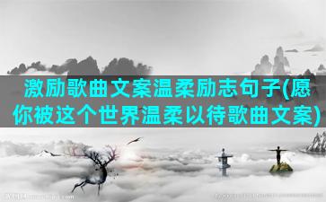 激励歌曲文案温柔励志句子(愿你被这个世界温柔以待歌曲文案)