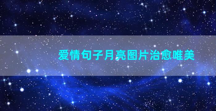 爱情句子月亮图片治愈唯美