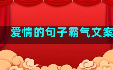 爱情的句子霸气文案长句