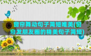 窗帘舞动句子简短唯美(窗帘发朋友圈的精美句子简短)