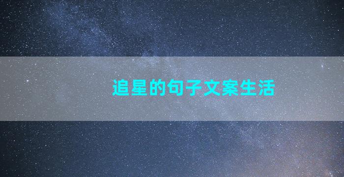 追星的句子文案生活